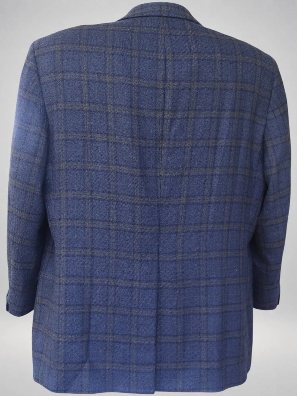 Irvine Park 48S Navy Windowpane Lambswool Cashmere Blend Blazer Sport Coat